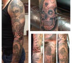 834_sleeve-mexican-skull-rose-lacatrina